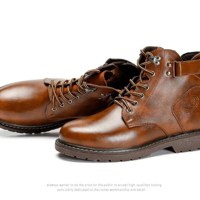 Oxford retro winter boots with fur - Antonios