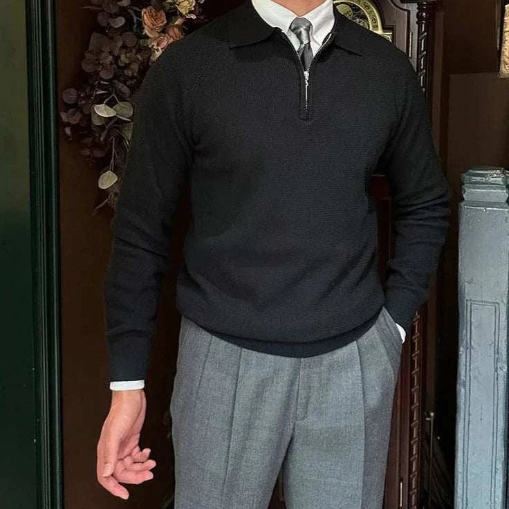 Oxford zipper sweater - Antonios