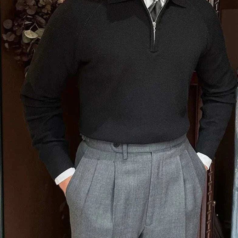 Oxford zipper sweater - Antonios