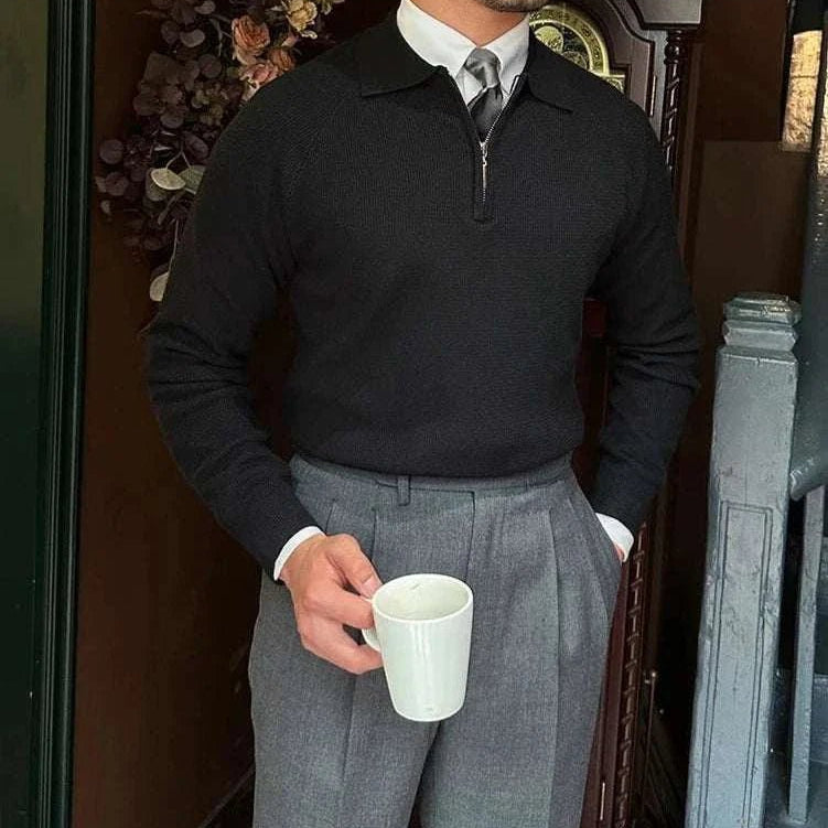 Oxford zipper sweater - Antonios