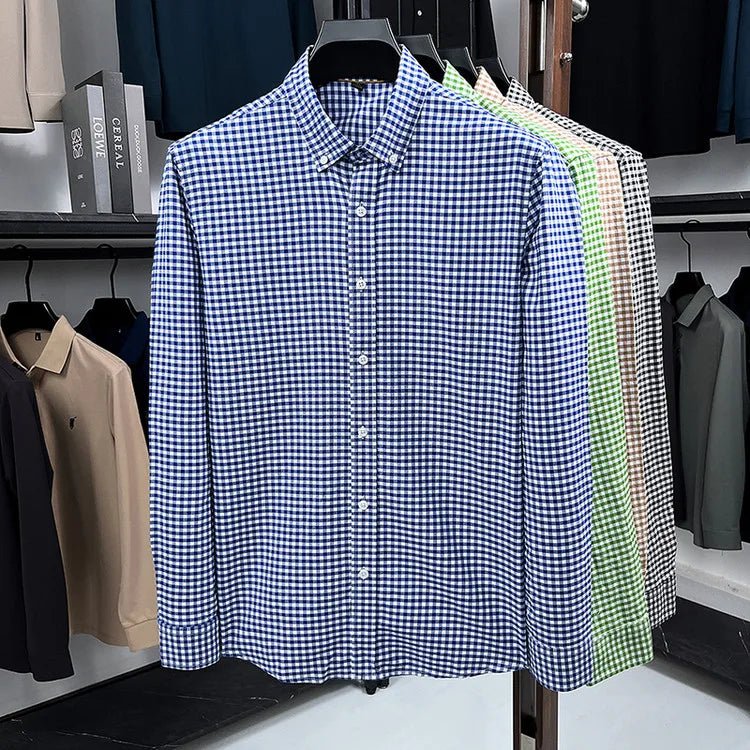 Paris retro casual plaid shirt - Antonios