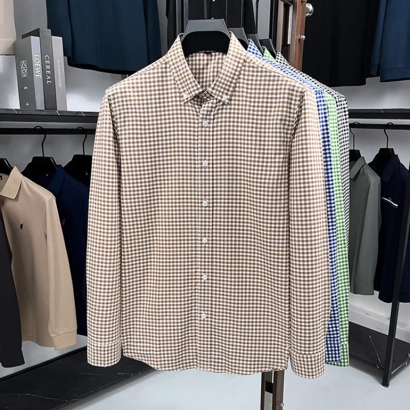 Paris retro casual plaid shirt - Antonios