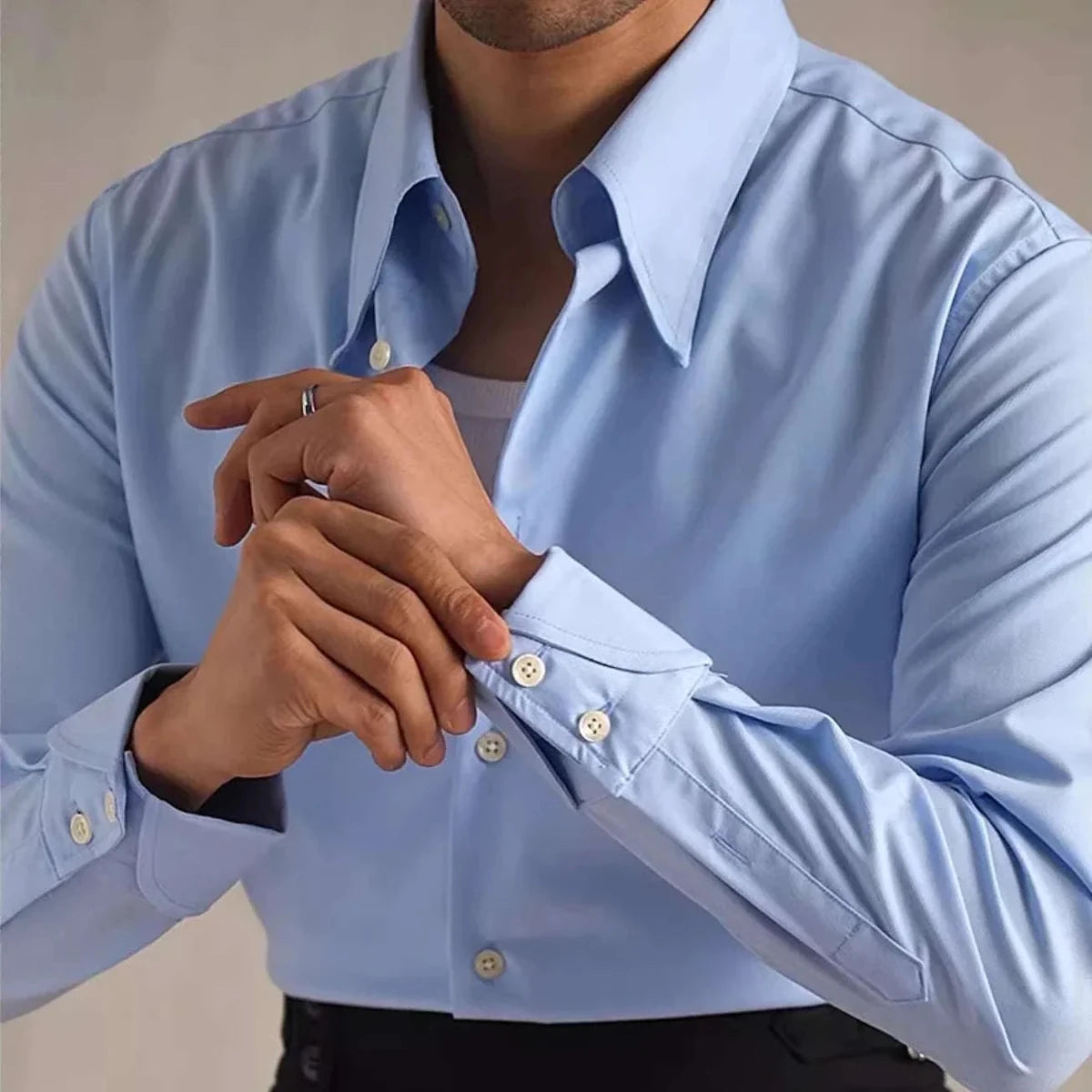 Party tuxedo long sleeve shirt - Antonios