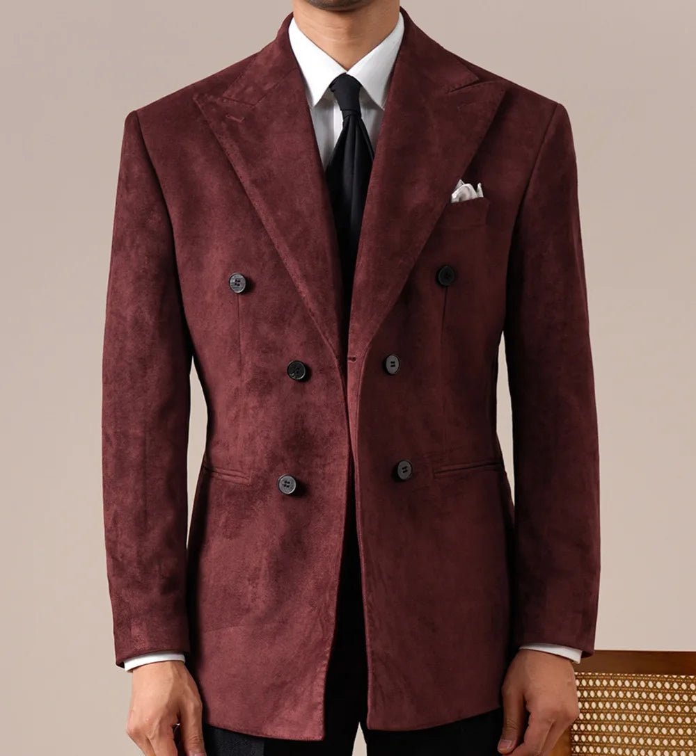 Peak - lapel suede blazer - Antonios