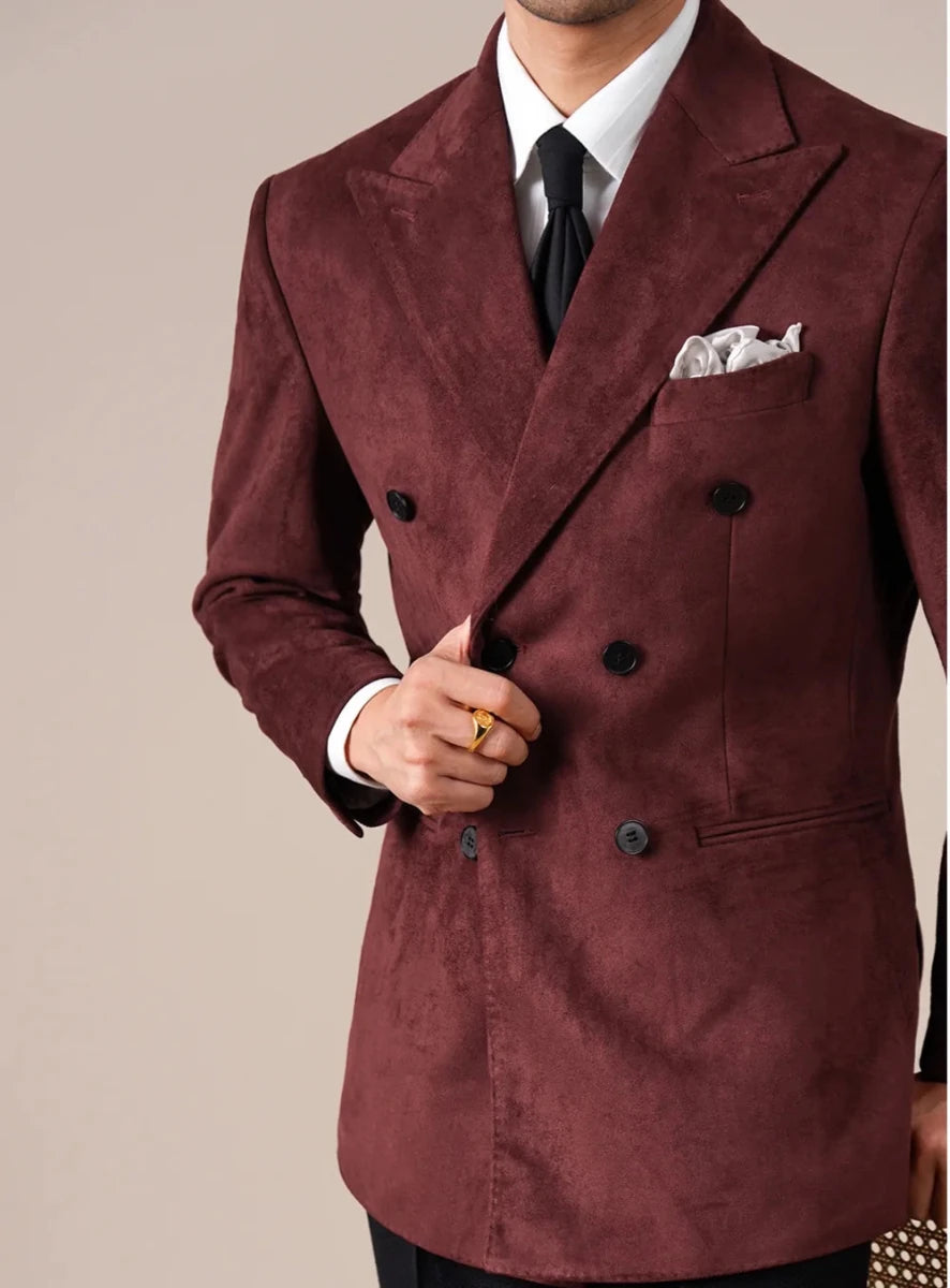 Peak - lapel suede blazer - Antonios