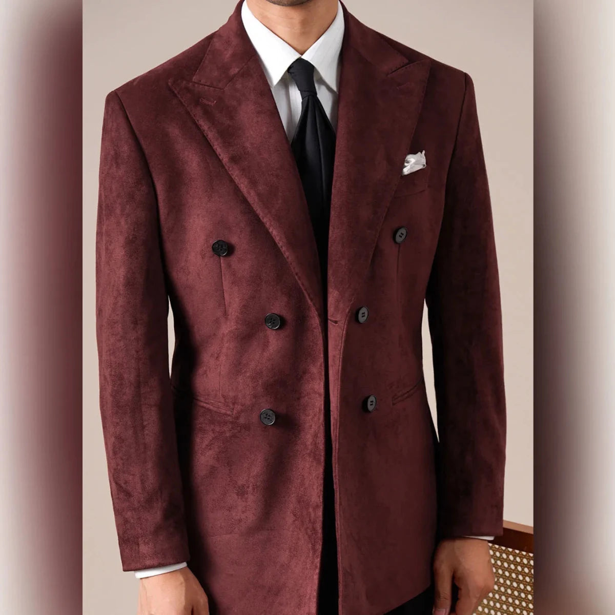 Peak - lapel suede blazer - Antonios