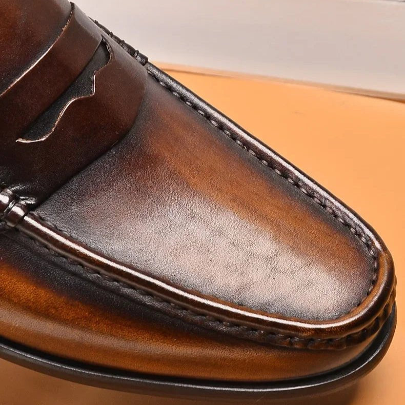 Penny luxury genuine leather loafers - Antonios