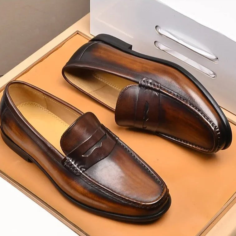 Penny luxury genuine leather loafers - Antonios