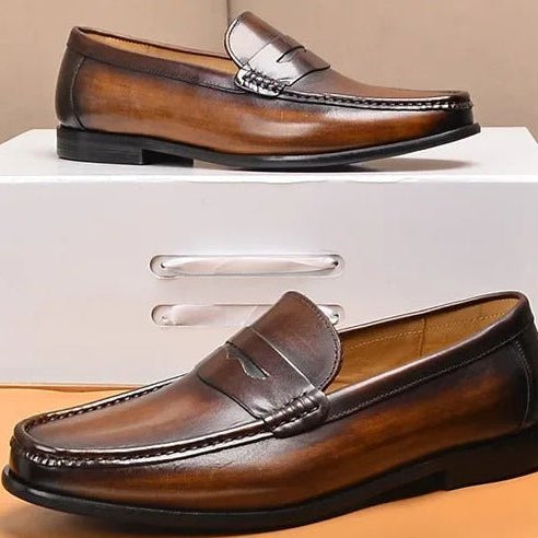 Penny luxury genuine leather loafers - Antonios