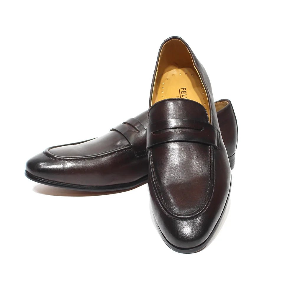 Penny wedding genuine leather elegant loafers - Antonios