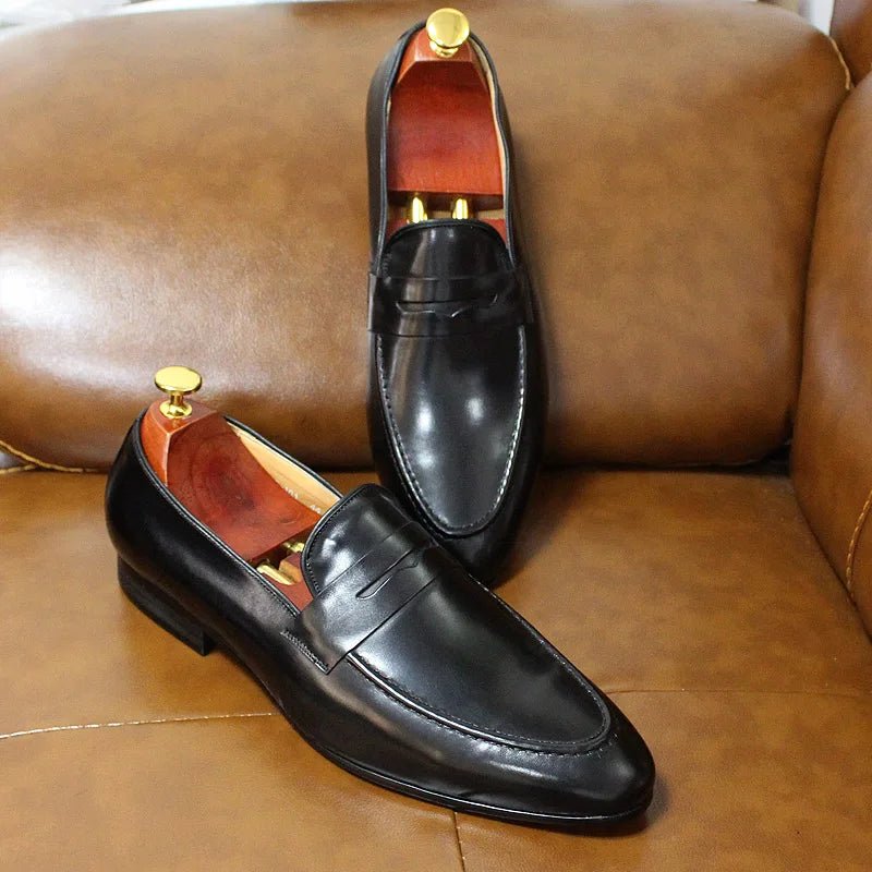 Penny wedding genuine leather elegant loafers - Antonios