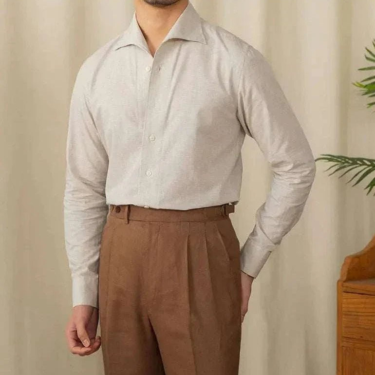 Piece collar casual long - sleeve shirt - Antonios