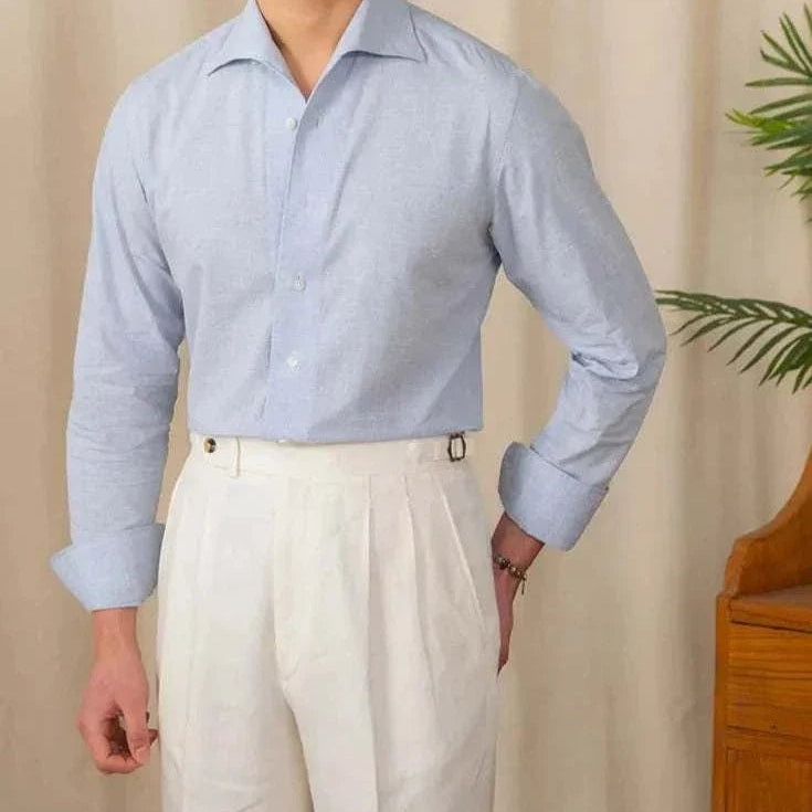 Piece collar casual long - sleeve shirt - Antonios