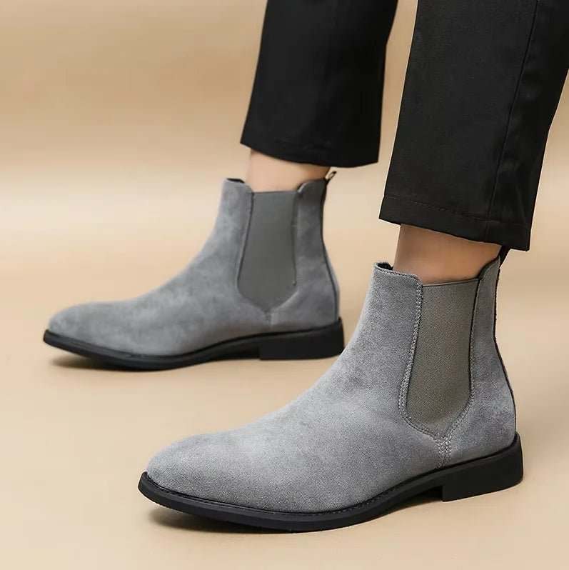 Pointed luxury suede ankle boots - Antonios