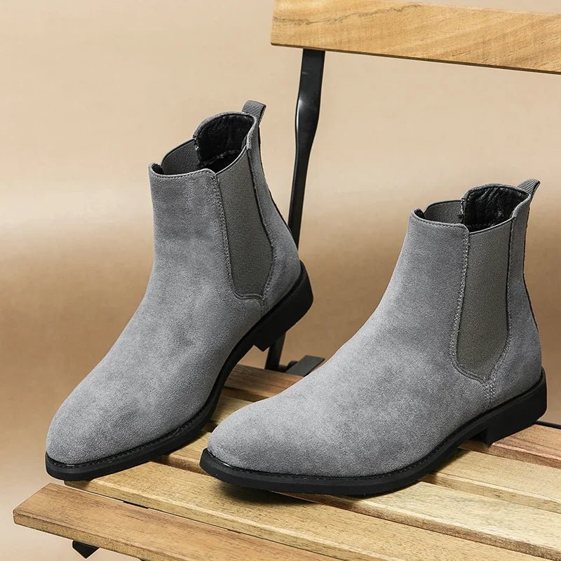 Pointed luxury suede ankle boots - Antonios