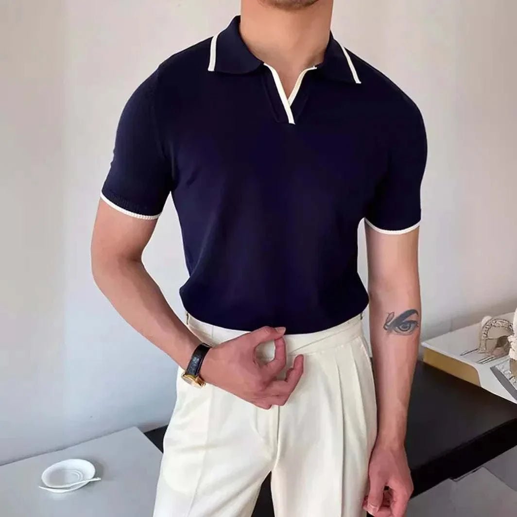 Polo collar relaxed fit t-shirt - Antonios