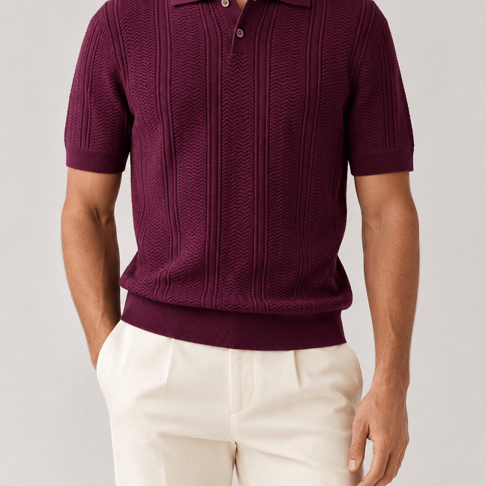 Polo collar summer golf t-shirt - AntoniosClothing - White