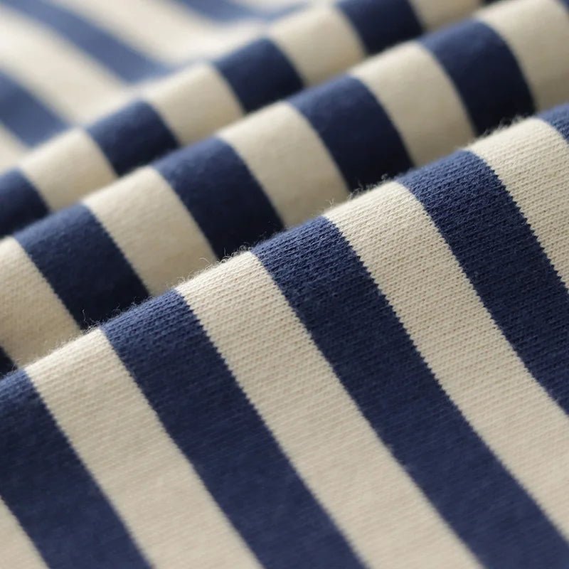 Polo cotton t-shirt with blue stripes - Antonios