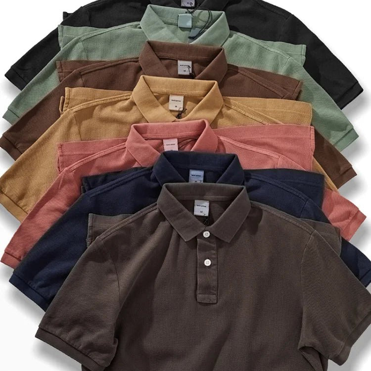 Polo cotton washed t-shirt - Antonios