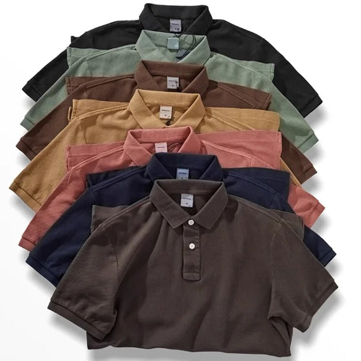 Polo cotton washed t-shirt - Antonios