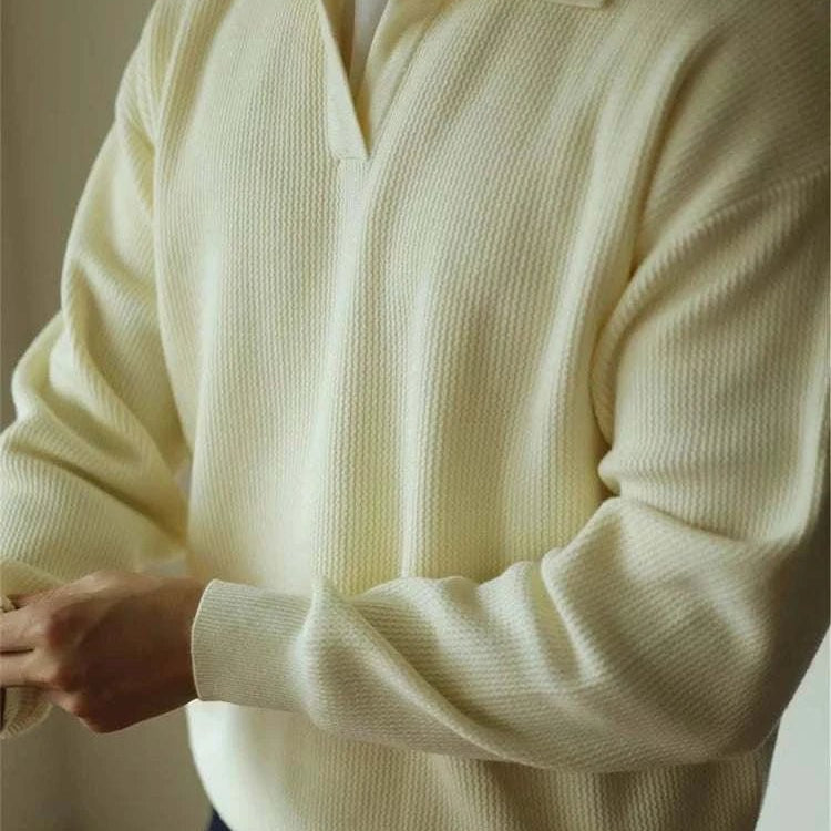 Polo turn - down collar sweater - Antonios