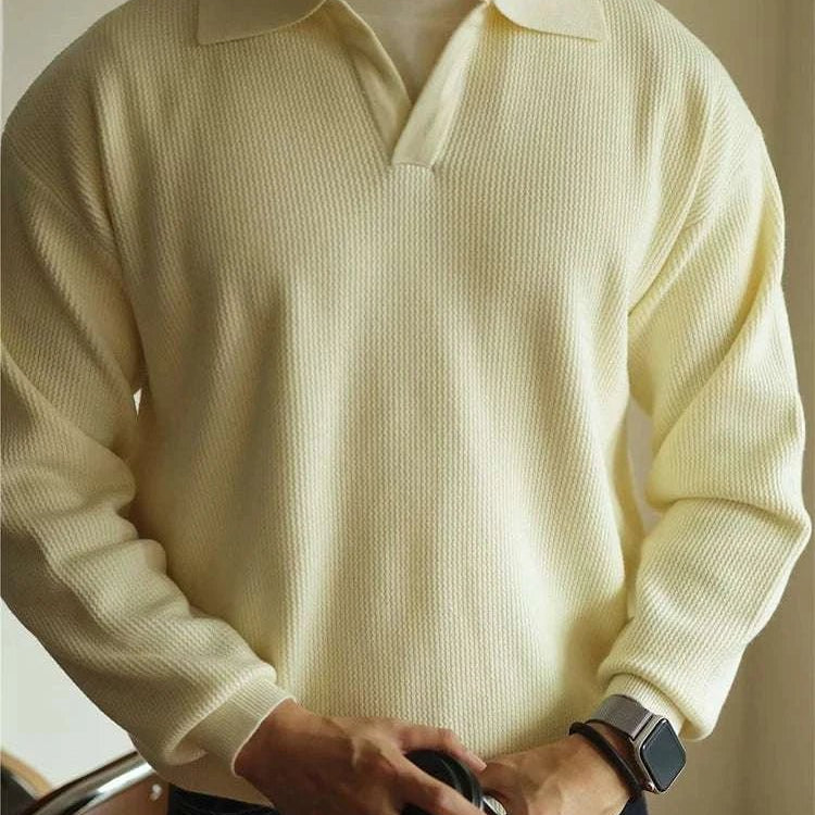 Polo turn - down collar sweater - Antonios