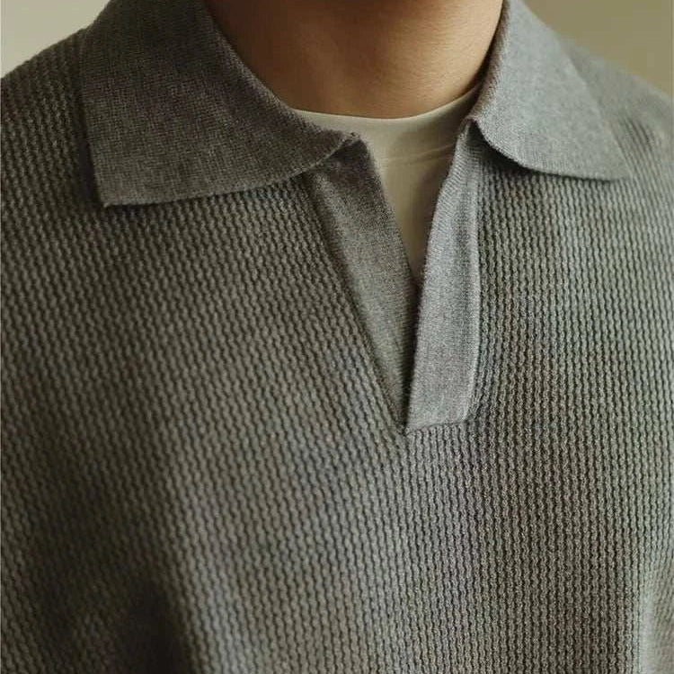 Polo turn - down collar sweater - Antonios