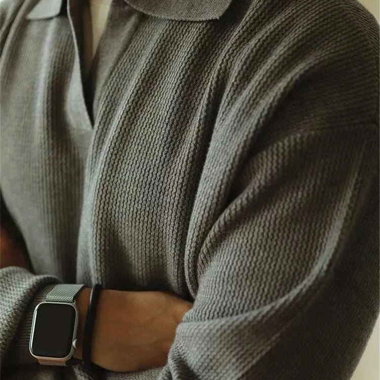 Polo turn - down collar sweater - Antonios