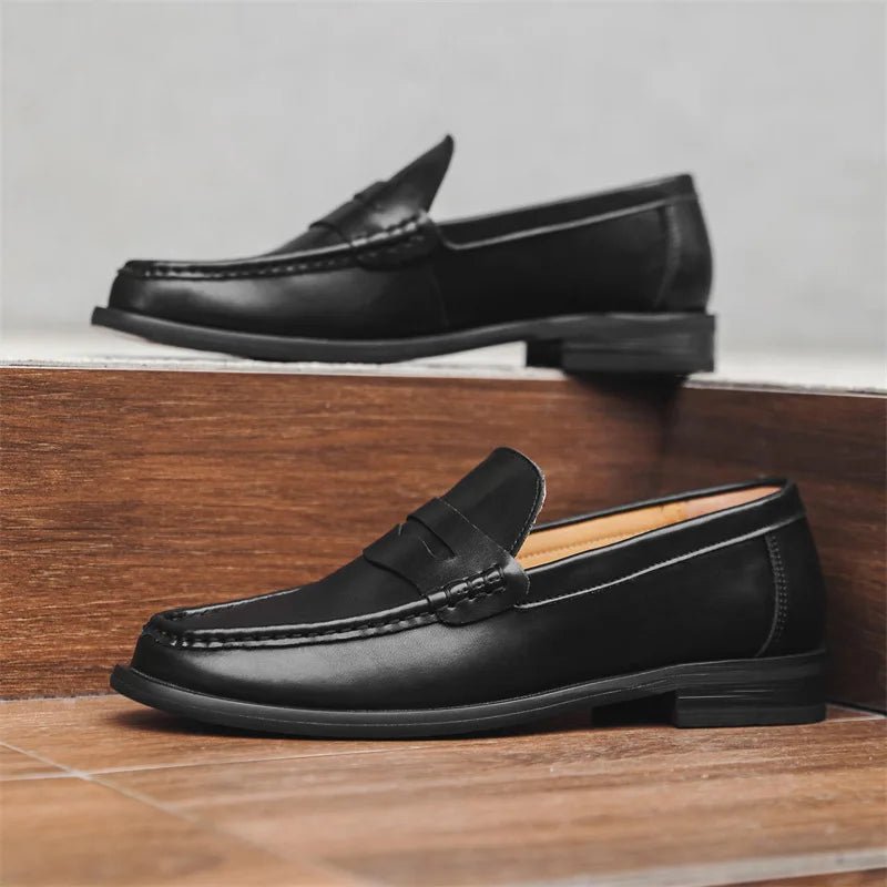 PU Leather slip on casual loafers - Antonios