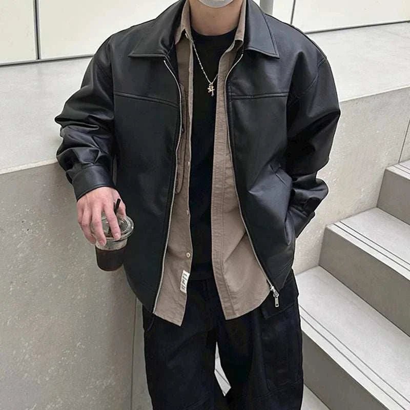 PU leather vintage jacket - Antonios