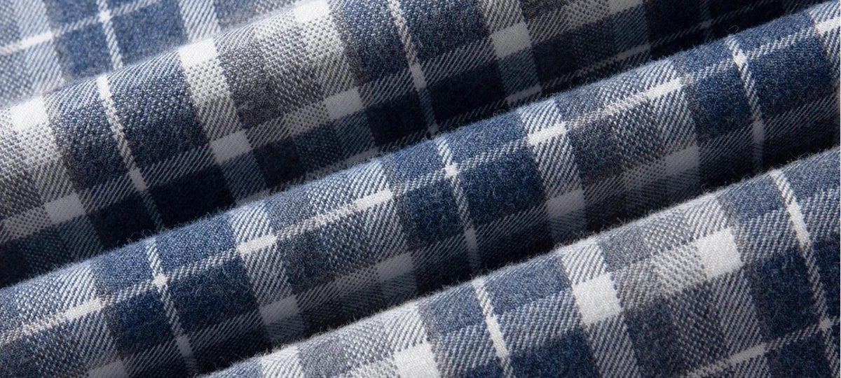Pure cotton checkered long - sleeve shirt - Antonios
