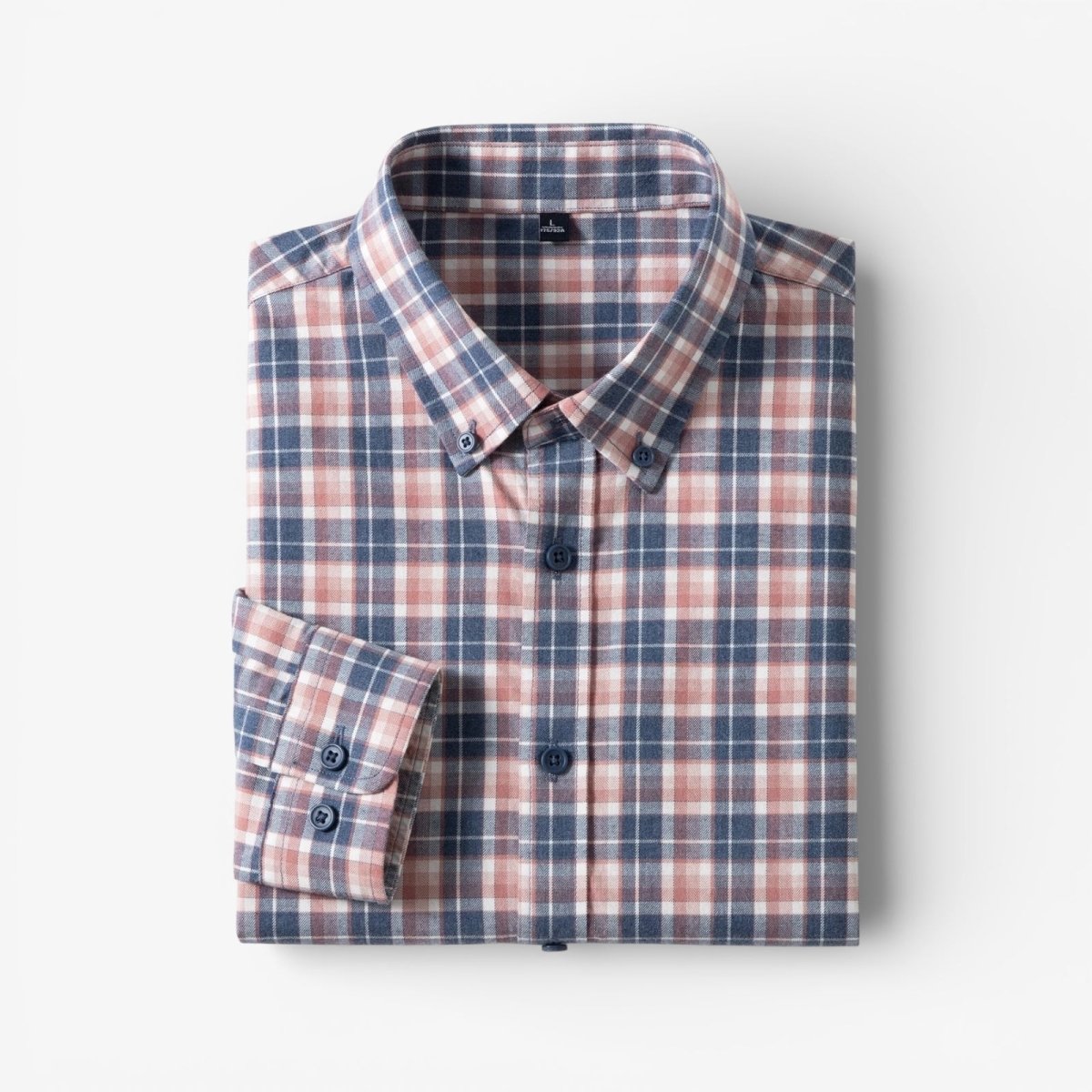 Pure cotton checkered long - sleeve shirt - Antonios