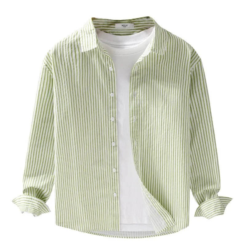 Pure cotton classic shirt with stripes - Antonios