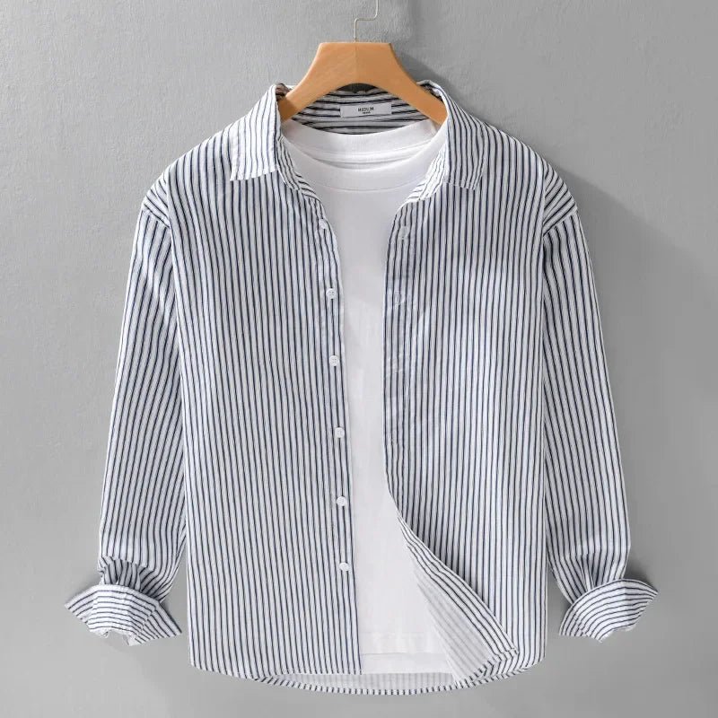 Pure cotton classic shirt with stripes - Antonios