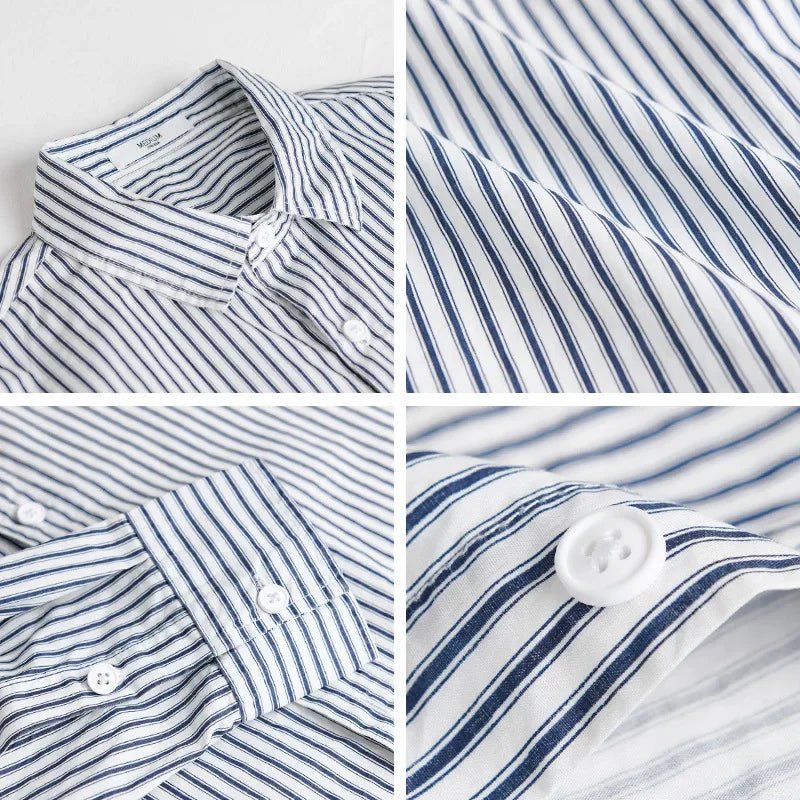 Pure cotton classic shirt with stripes - Antonios