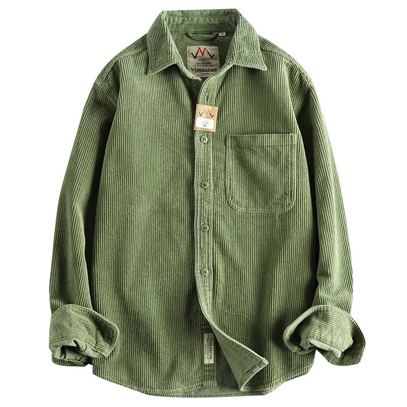 Pure Cotton Corduroy American Shirt - Antonios
