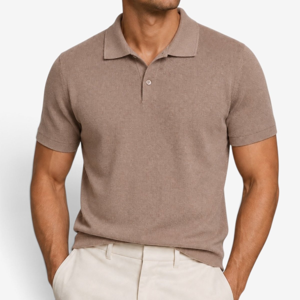 Pure cotton polo office t-shirt - AntoniosClothing - Navy blue