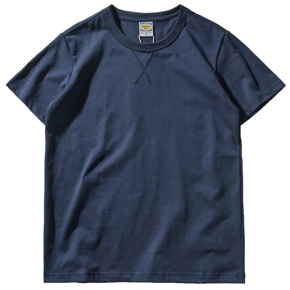 Pure cotton round collar summer t-shirt - Antonios