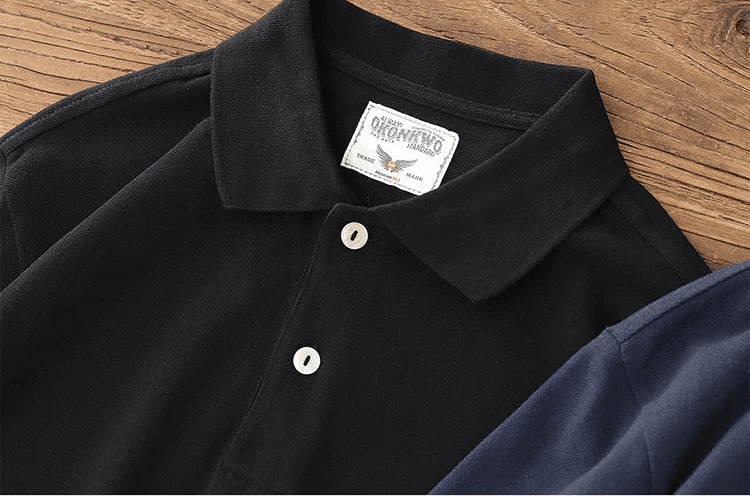 Retro autumn casual t-shirt polo - Antonios