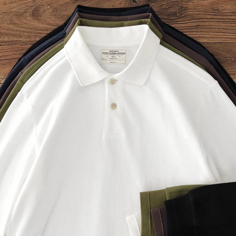 Retro autumn casual t-shirt polo - Antonios