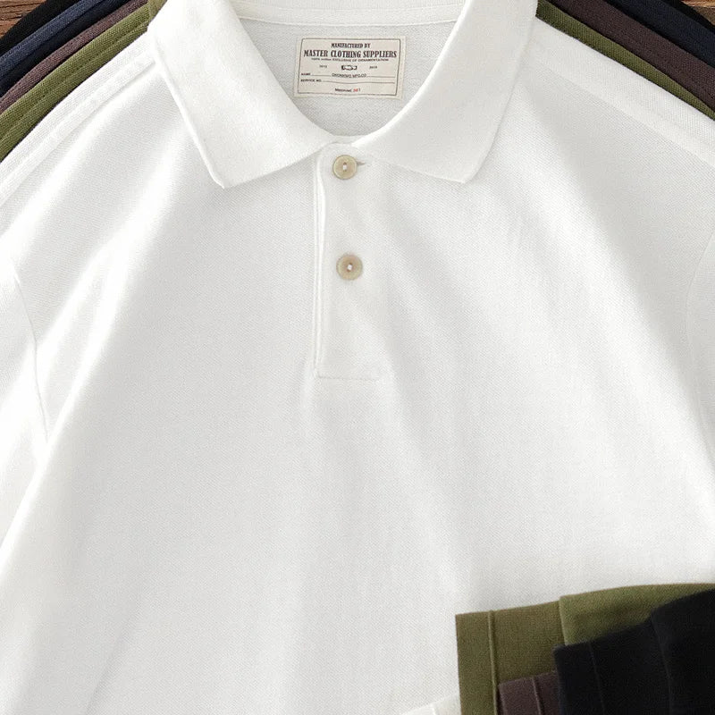 Retro autumn casual t-shirt polo - Antonios