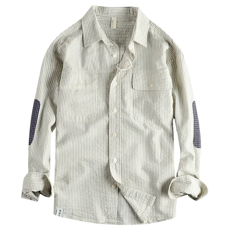 Retro casual double pockets shirt - Antonios