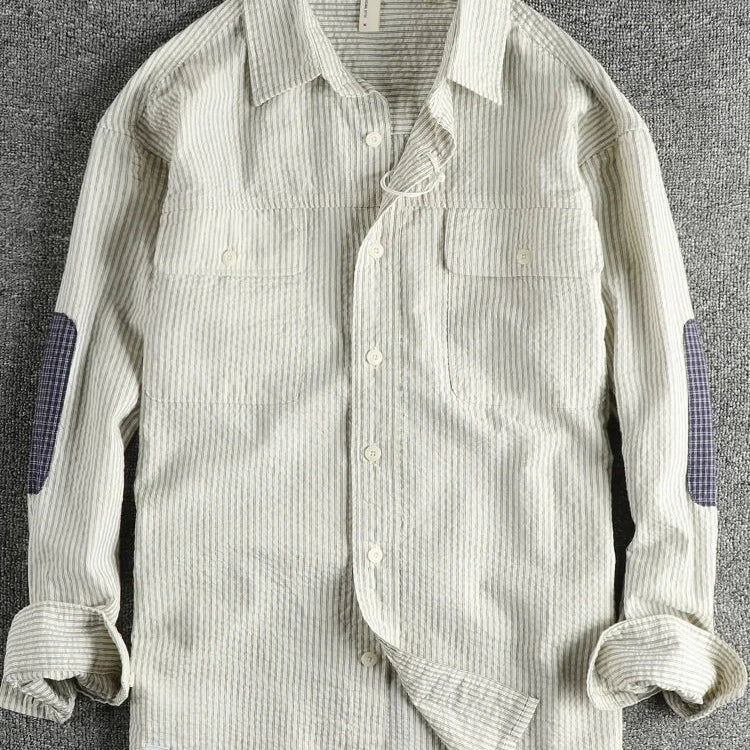 Retro casual double pockets shirt - Antonios