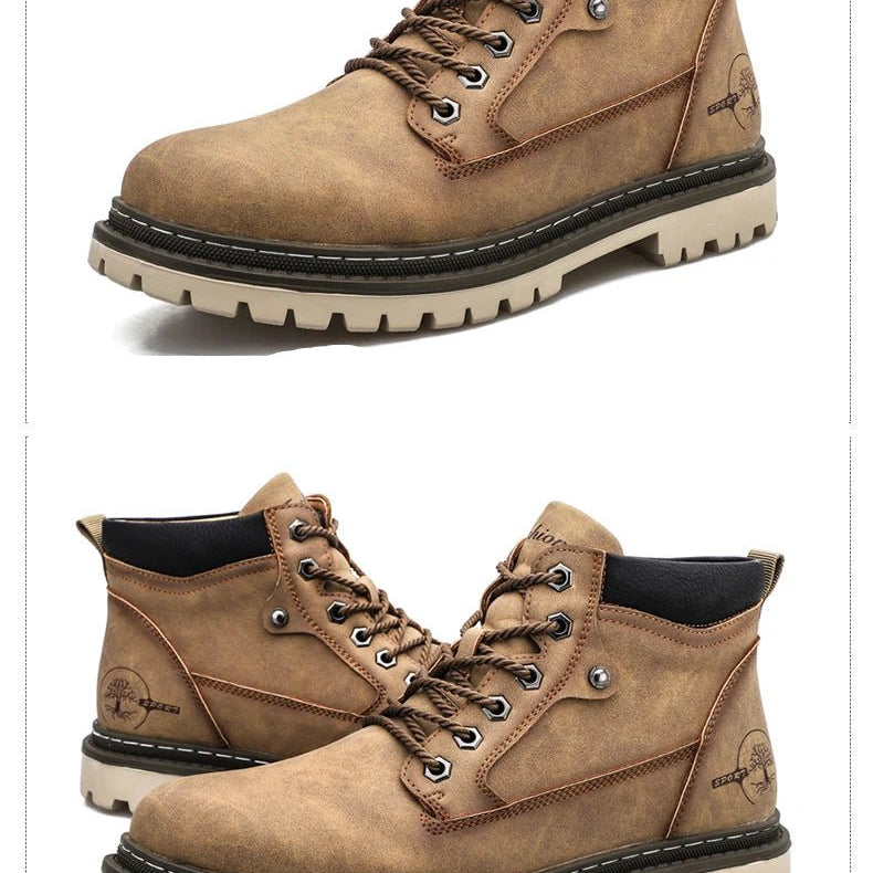 Retro comfortable winter boots with fur - Antonios