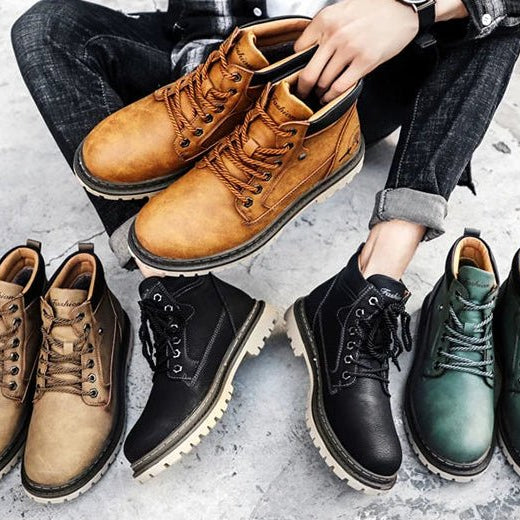 Retro comfortable winter boots with fur - Antonios