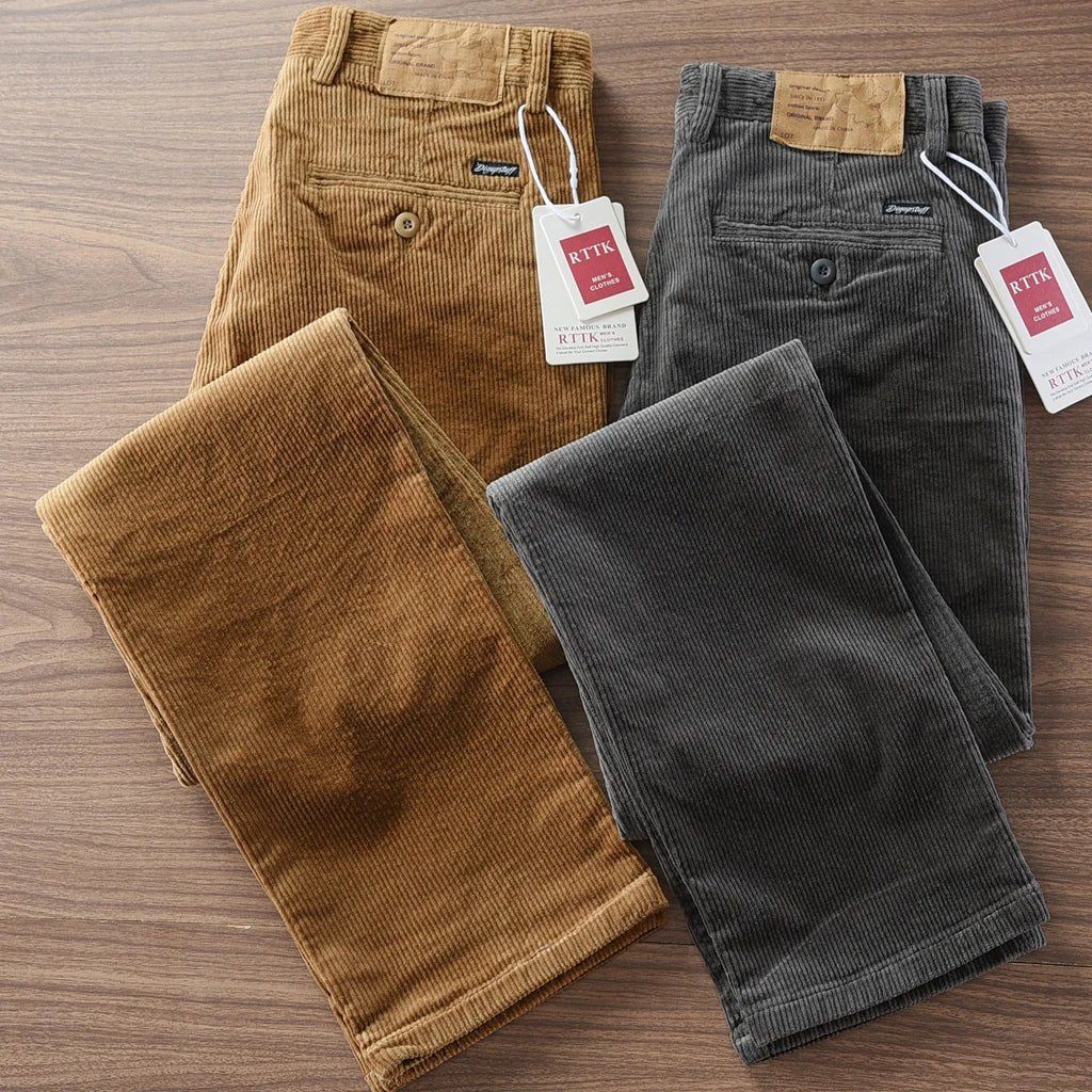 Retro corduroy straight pants - Antonios