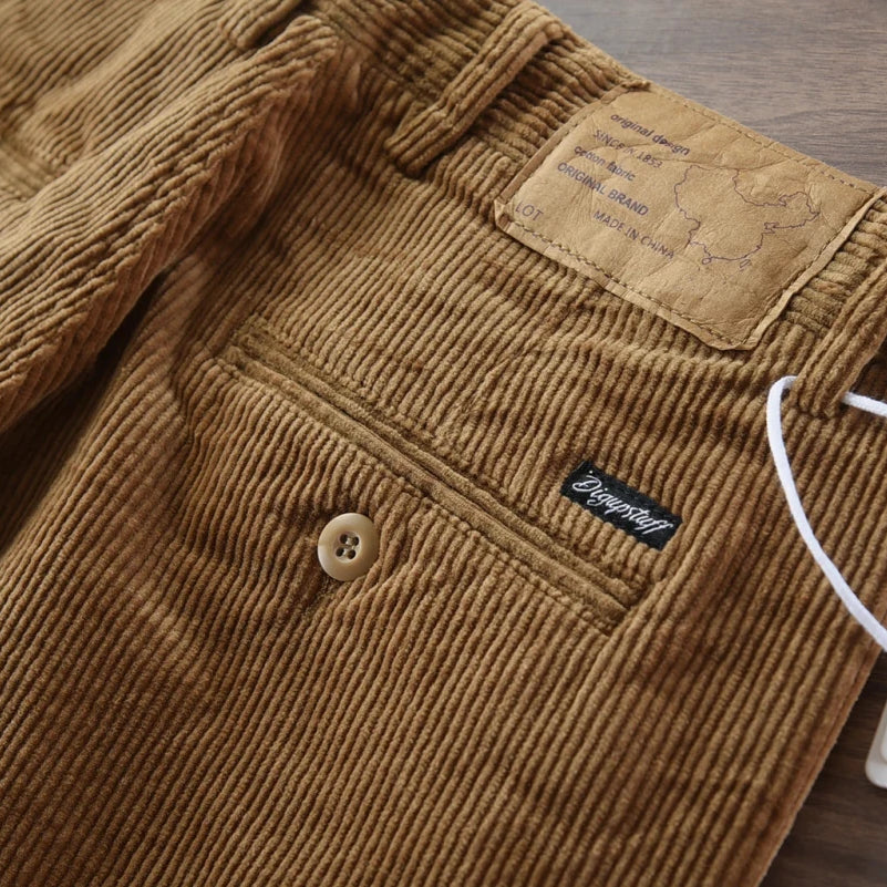 Retro corduroy straight pants - Antonios
