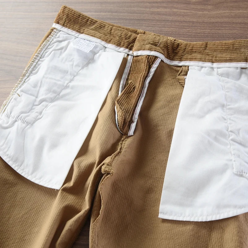 Retro corduroy straight pants - Antonios