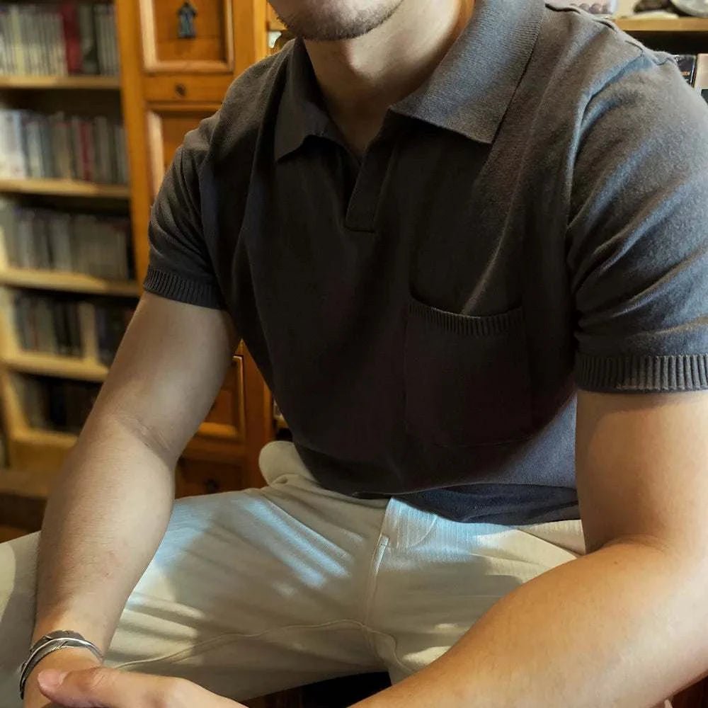 Retro elegant summer polo t-shirt - Antonios