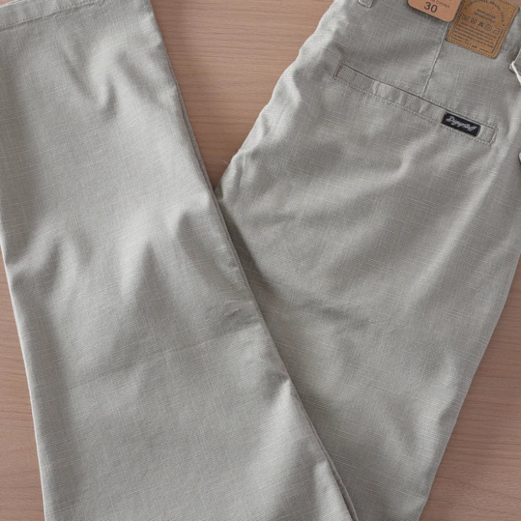 Retro linen elastic casual pants - Antonios